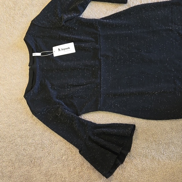 NIeyook black glittery dress, size 14, NWT - Picture 2 of 12